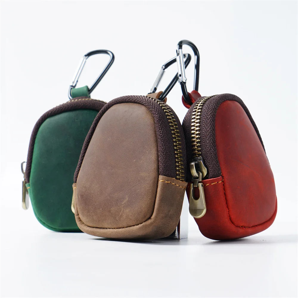 

Leather Coin Purse With Hiking Buckle Small Wallets Card Holder Money Bag