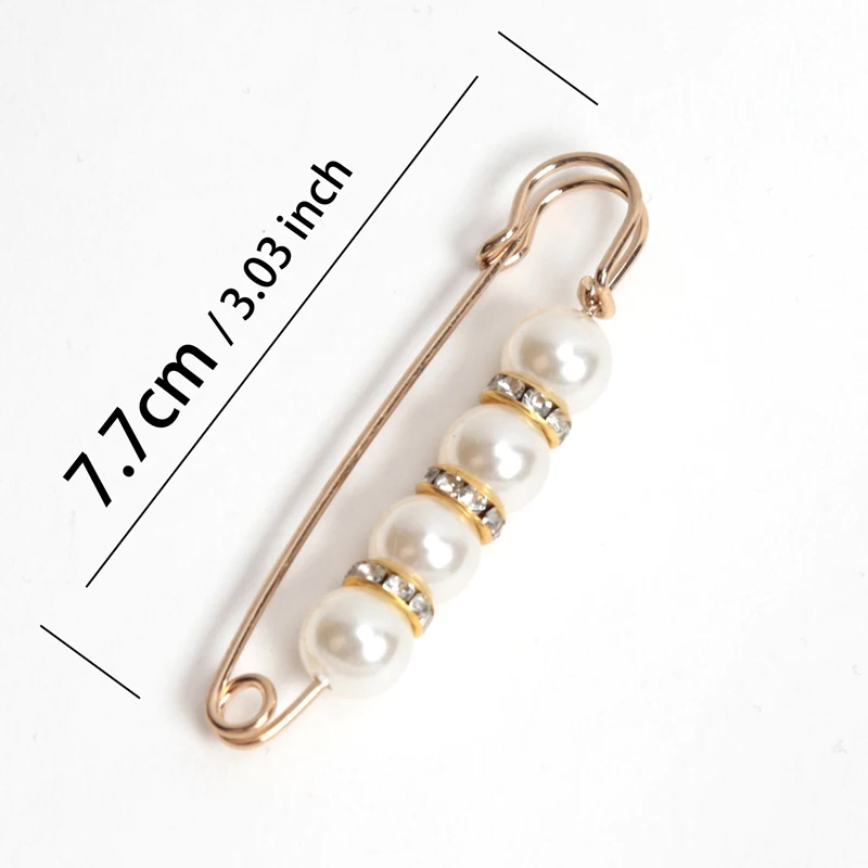 6pcs Women Fashion Pearl Brooch for Women Waist Tighting Clip Safety Pin Sweater Cardigan Buckle Girls Clothes DIY Accessories