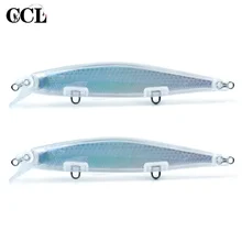 

CCLTBA 10pcs/lot Unpainted Minnow 11cm 11g Floating Inner Laser Hard Fishing Lures Wobblers Blank Baits