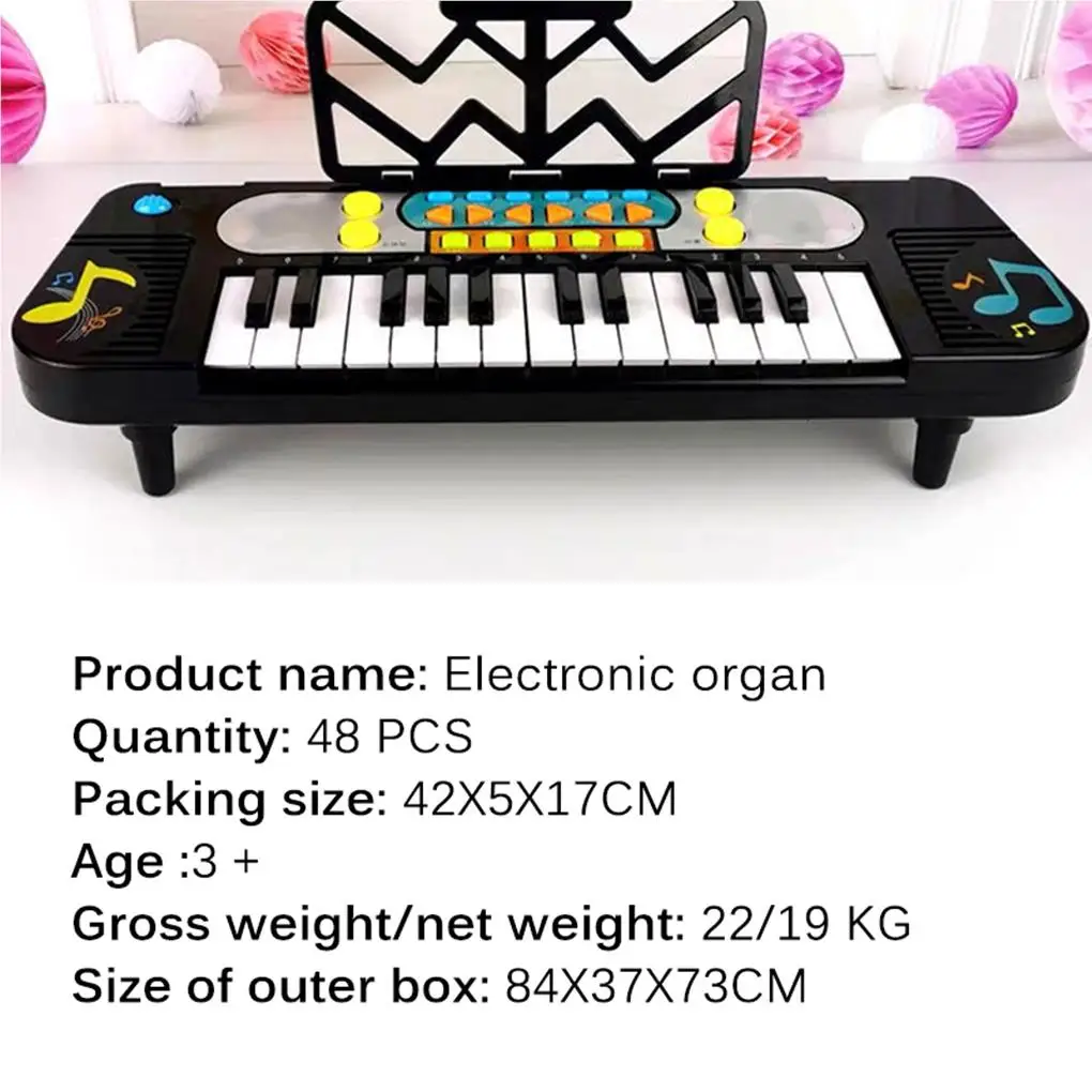 Electronic Piano 25 Keys Education School Kindergarten Nursery Home Parent-Child Interactive Musical Instrument Toy for