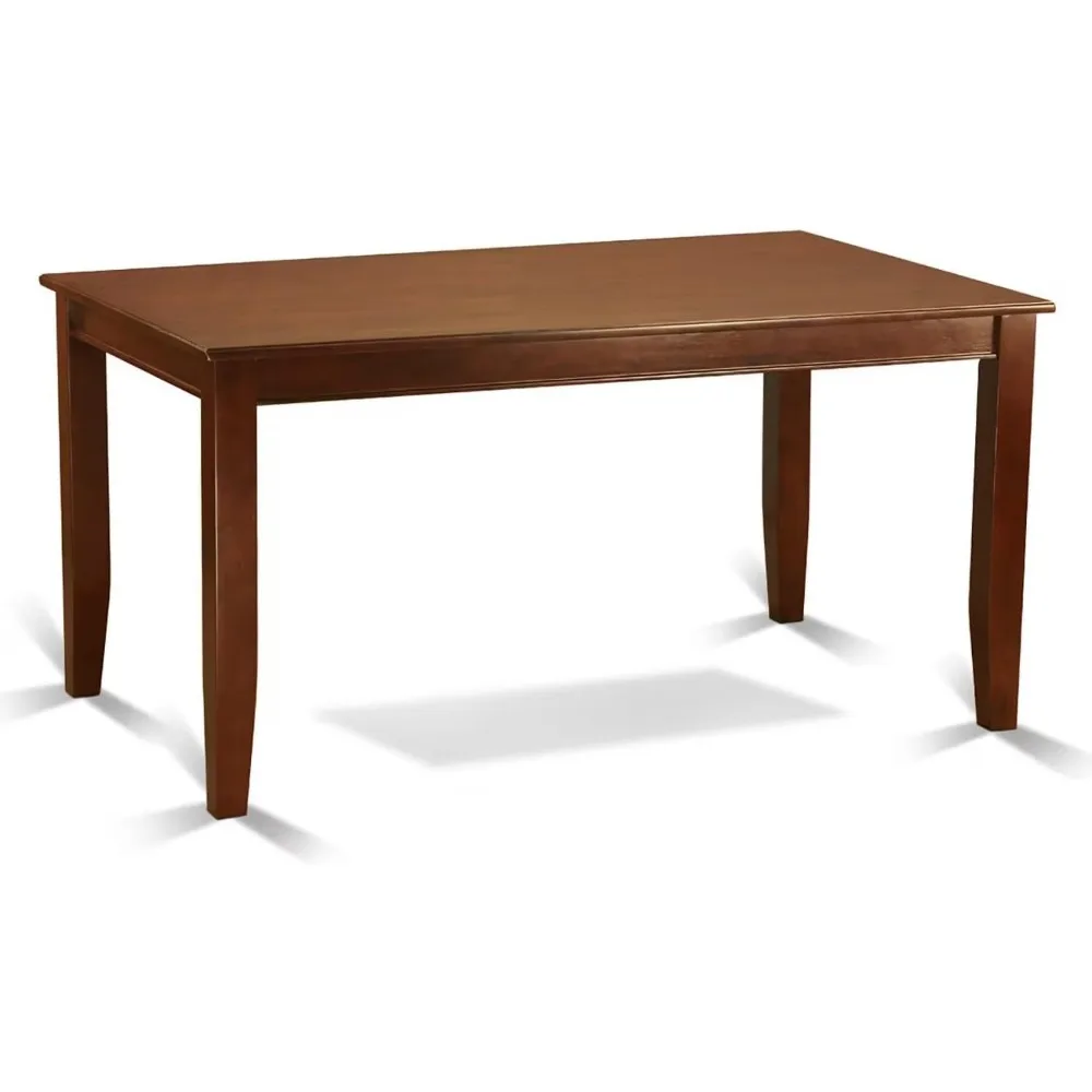 DUNO7-MAH-W Dudley 7 Piece Dining Set Consist of a Rectangle Solid Wood Table and 6 Kitchen Room Chairs, 36x60 Inch 4