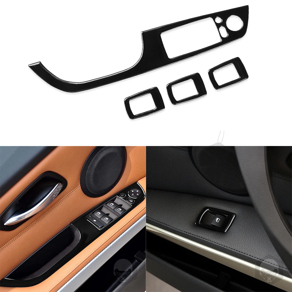 Car Interior Window Lift Panel Decal Decorative Cover Trim For Bmw 3 Series E90 320i 325i 2005
