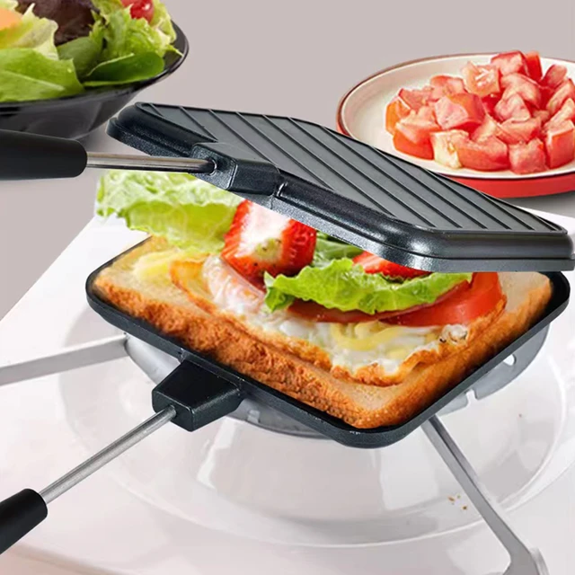 Best Gift!Hot Sandwich Maker Hot Dog Toaster Double-Sided Sandwich Baking  Pan Frying Pan Grilled Cheese Maker Nonstick Sandwich Maker Flip Grill Pan  For Breakfast 