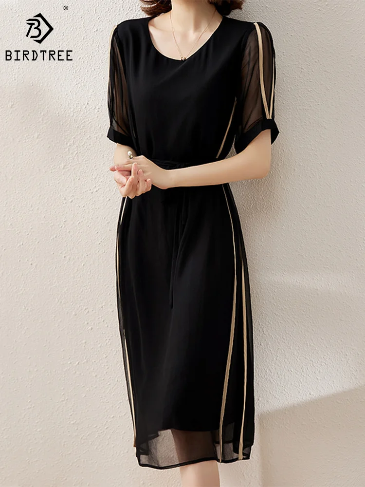 GETADME Casual Simple Solid Color Commuting Dress Women O-neck High Waist Pleated Party Dress New 2025 Backless Hollow Beach Long Dress