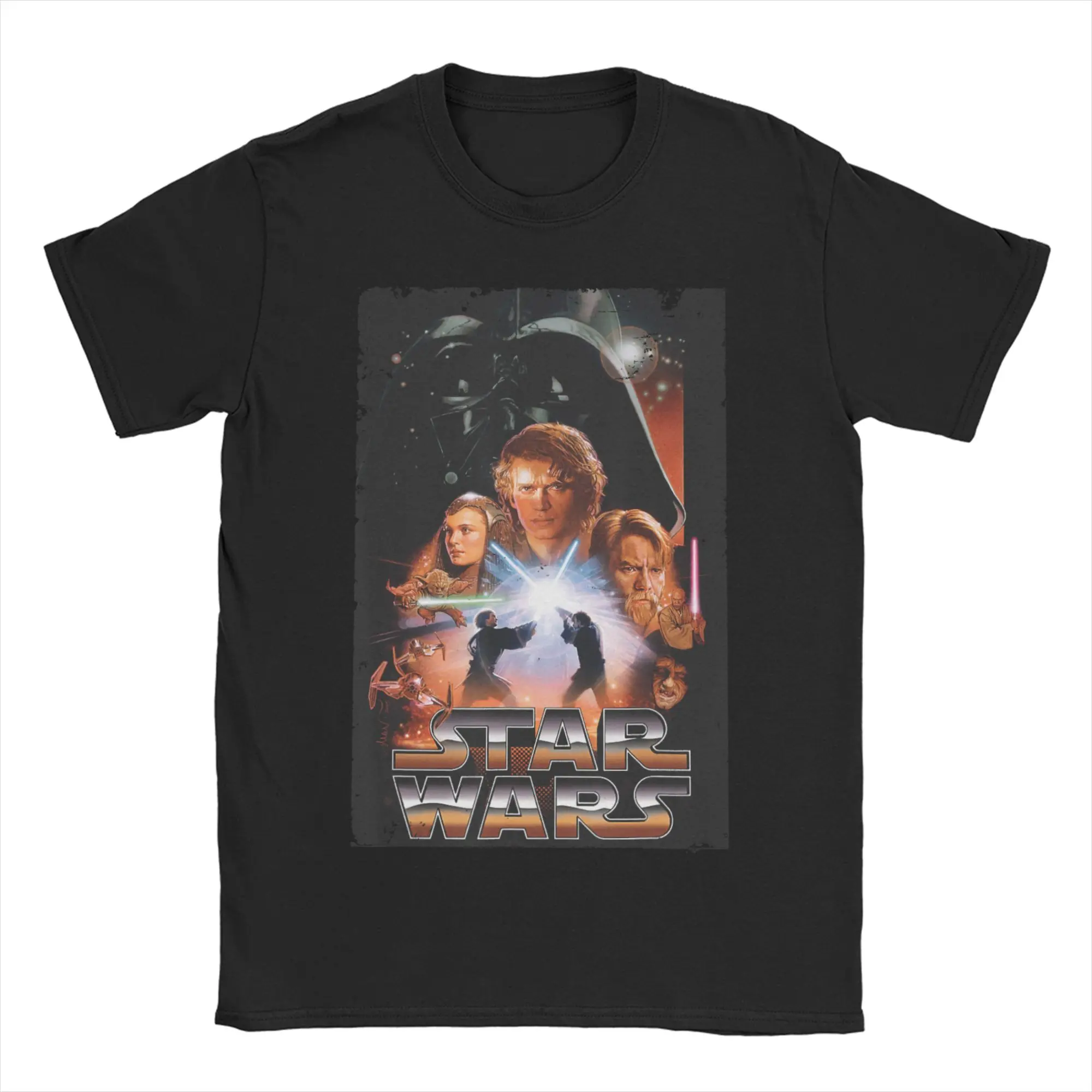 Neuheit Revenge Of The Sith Darth Maul T-Shirts für Männer und Frauen, O-Ausschnitt, reine Baumwolle, kurzärmelige T-Shirts, neu eingetroffene Kleidung