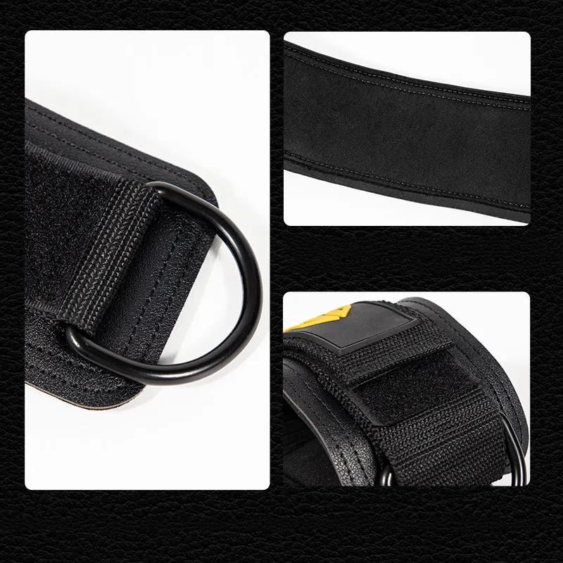 Stealth Sports Cavigliere Per Macchina A Cavo - Polsini In Neoprene Da 7 Mm Con Doppi Anelli A D, Regolabili Per Curl E Abductor, Palestra Uomo/Donna