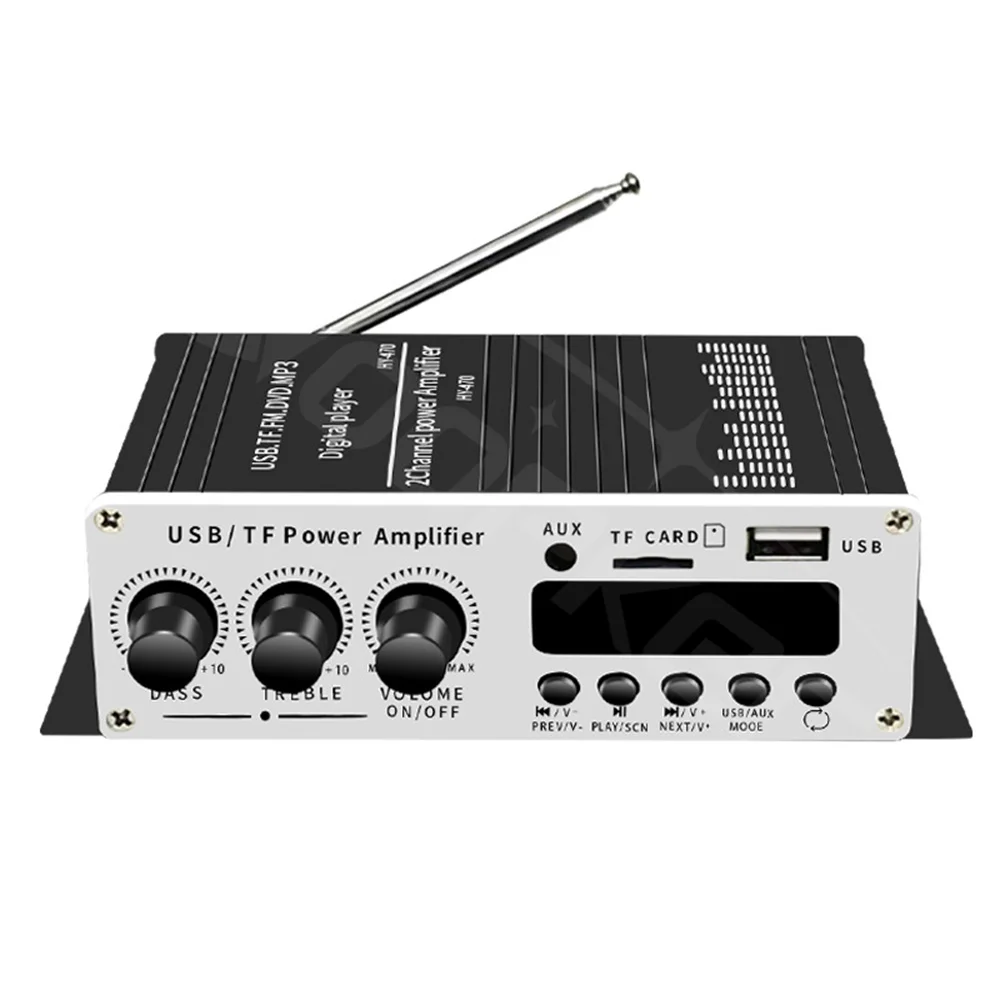 Hifi Power Amplifier 470 Channel 2.0 Bluetooth 20W*2 Bass Treble Digital Audio A
