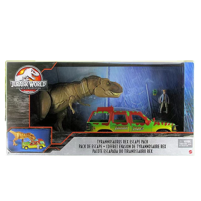 Jurassic World Mattel GWN38 Tyrannosaurus Film Same Paragraph Jeep Suit Tyrannosaurus Little Boy Who Escaped In Rainy Night 1