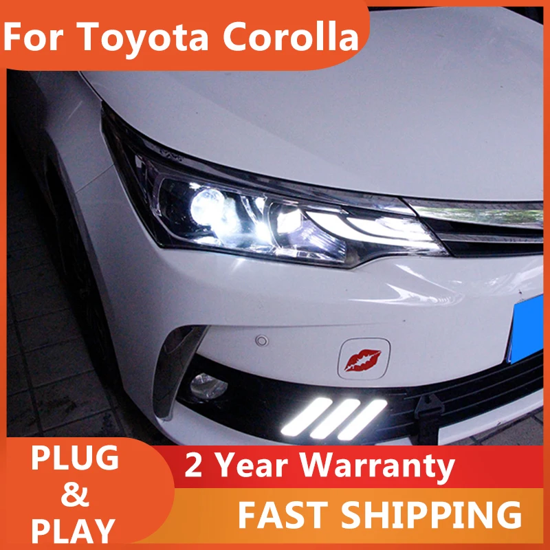 

Автомобильные фары для Toyota Corolla светодиодный передняя фара 2017-2018 Corolla передняя фара Drl проектор Объектив Автомобильные аксессуары