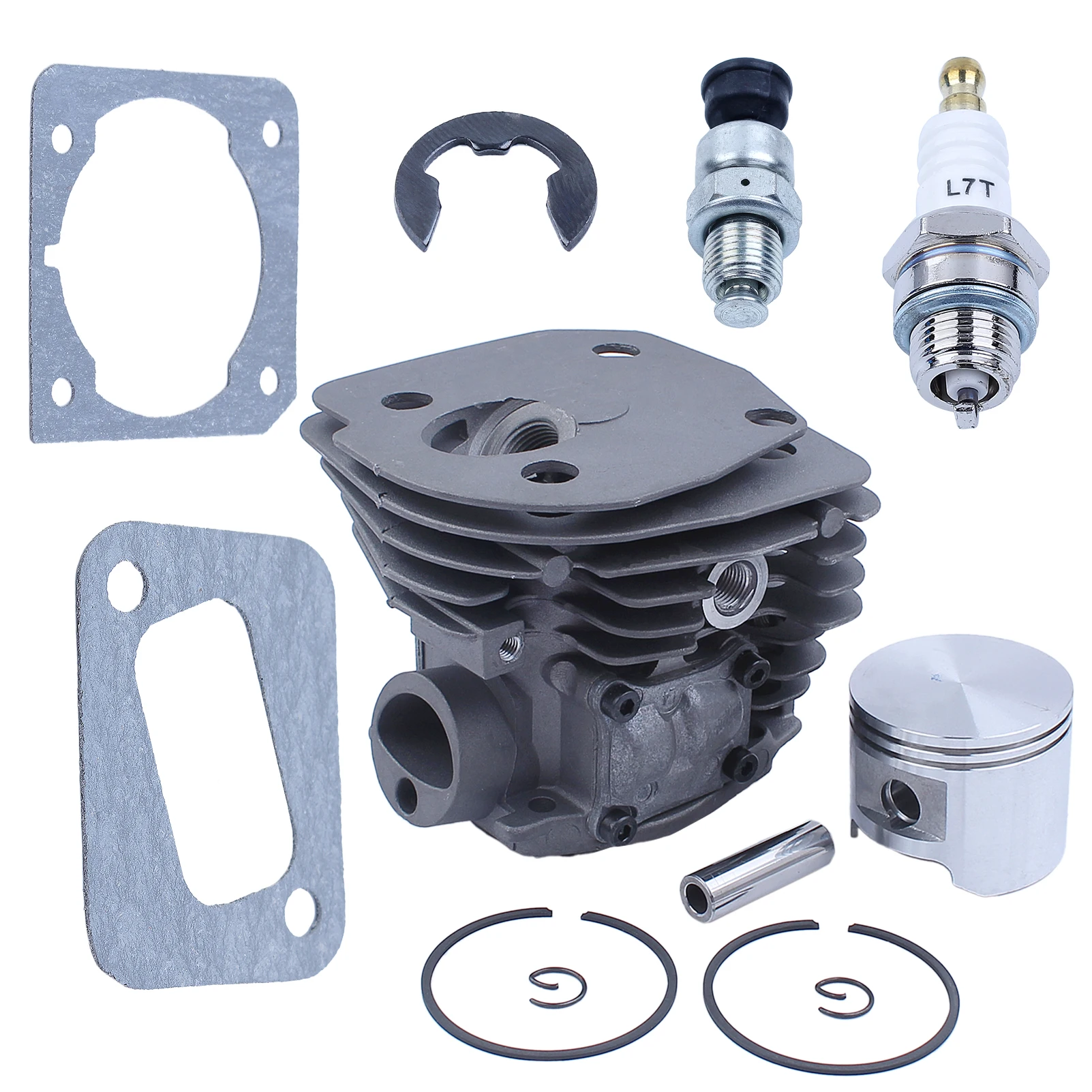 46mmシリンダーキャブレター排気ピストン修理キット Hus 55 51チェーンソー501766605 503218202 5032 チェーンソー交換 キット,stihl 028 028av用46mmシリンダーピストンキャブレターエアフィルターチューンアップキット,スーパーチェーンソー交換部品1118  020 1203 ... 46 ミリメートルシリンダーピストンキャブレターキットハスクバーナ 55 51 排気マフラーブラケットガスケットボルトニードルベアリ