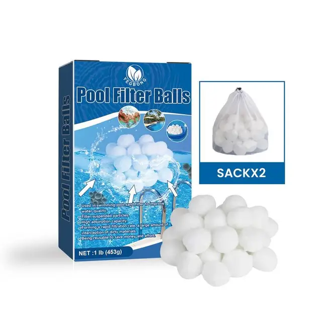 Úszómedence Szűrő Szálas Golyó Speciális Finom Közepes Tiszta Pamut Könnyű Nagy Szilárdságú Víztisztító Bal - Image 5