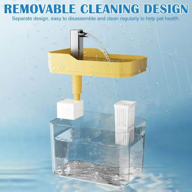 Cat Water Fountain Auto Filter Transparent  Drinker USB Anti-Dry Burning Recirculate Filtering Water Dispenser with Pump 4