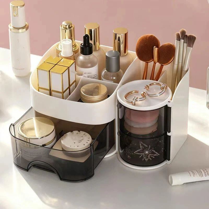 Clear Drawer Makeup Organizer with Multiple Compartments