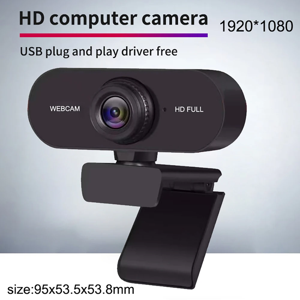 Webcam Mini pc hd 2k 1080p 720p 480p Câmera com Microfones Rotação de 360 ° Usb Plug And Play sem Driver para Computador Desktop Laptop Videochamada Câmera de Posicionamento Multifuncional