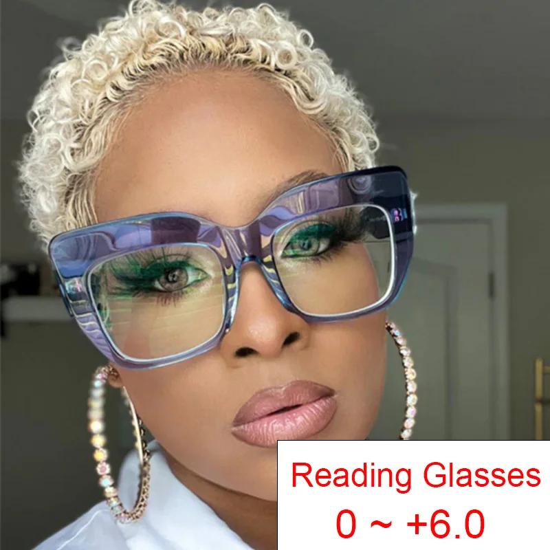 Brand Designer Transparent Square Reading Glasses Men Vintage Fashion Thick  Frame Oversized Prebyopia Eyeglasses Unisex +1.75 +3 - AliExpress