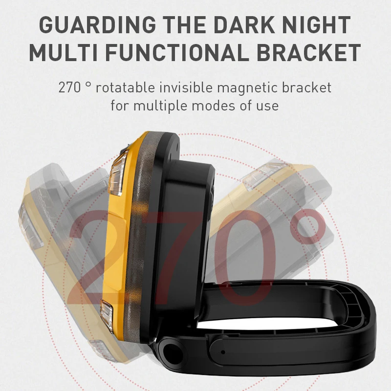 Outdoor LED Waterproof Multifunction Portable Emergency Light Maintenance Work Light USB Charge Camping Fishing Hiking COB