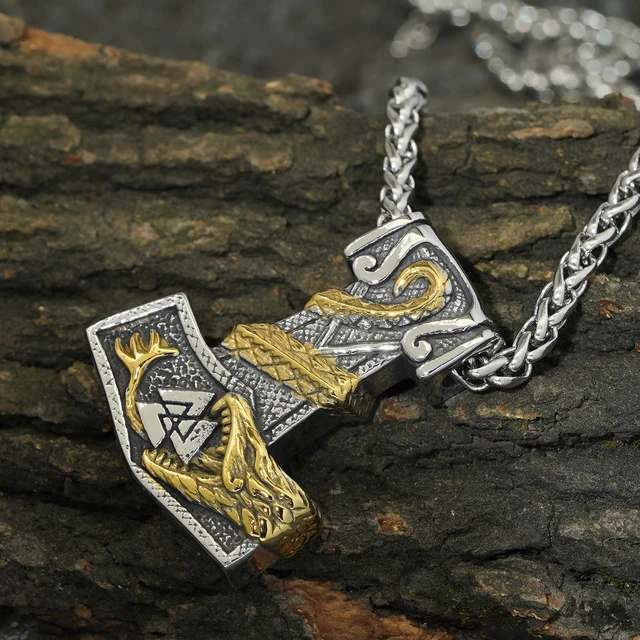 925 Sterling Silver Mjolnir Pendant - Norse Spirit