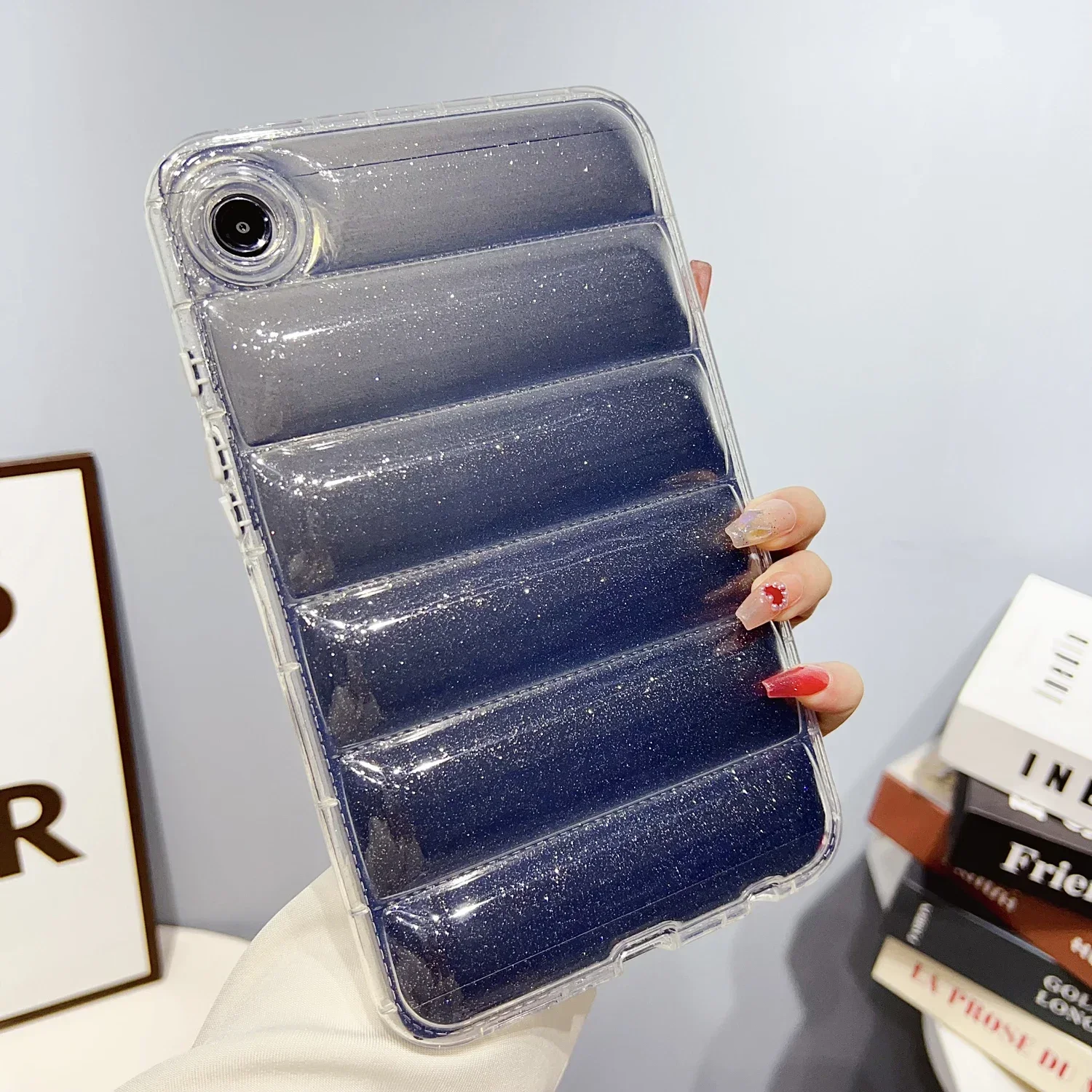 Star Sky Glittering Clear Tablet Case - Transparent Soft Silicone Cover