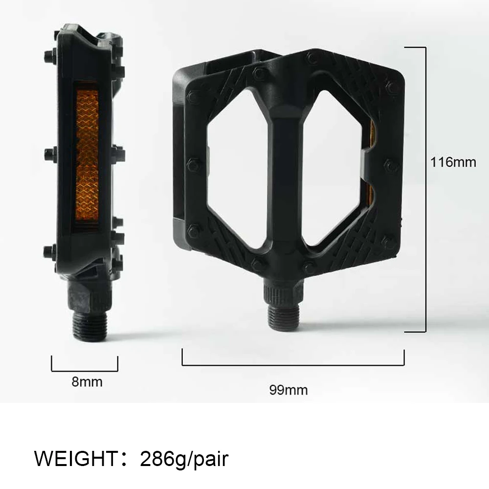 Pedali per Bicicletta LITERIDE, Pedali MTB e da Strada, Piattaforma Antiscivolo 9''16, Pedali Standard Classici, Accessori per Ciclismo - immagine 5