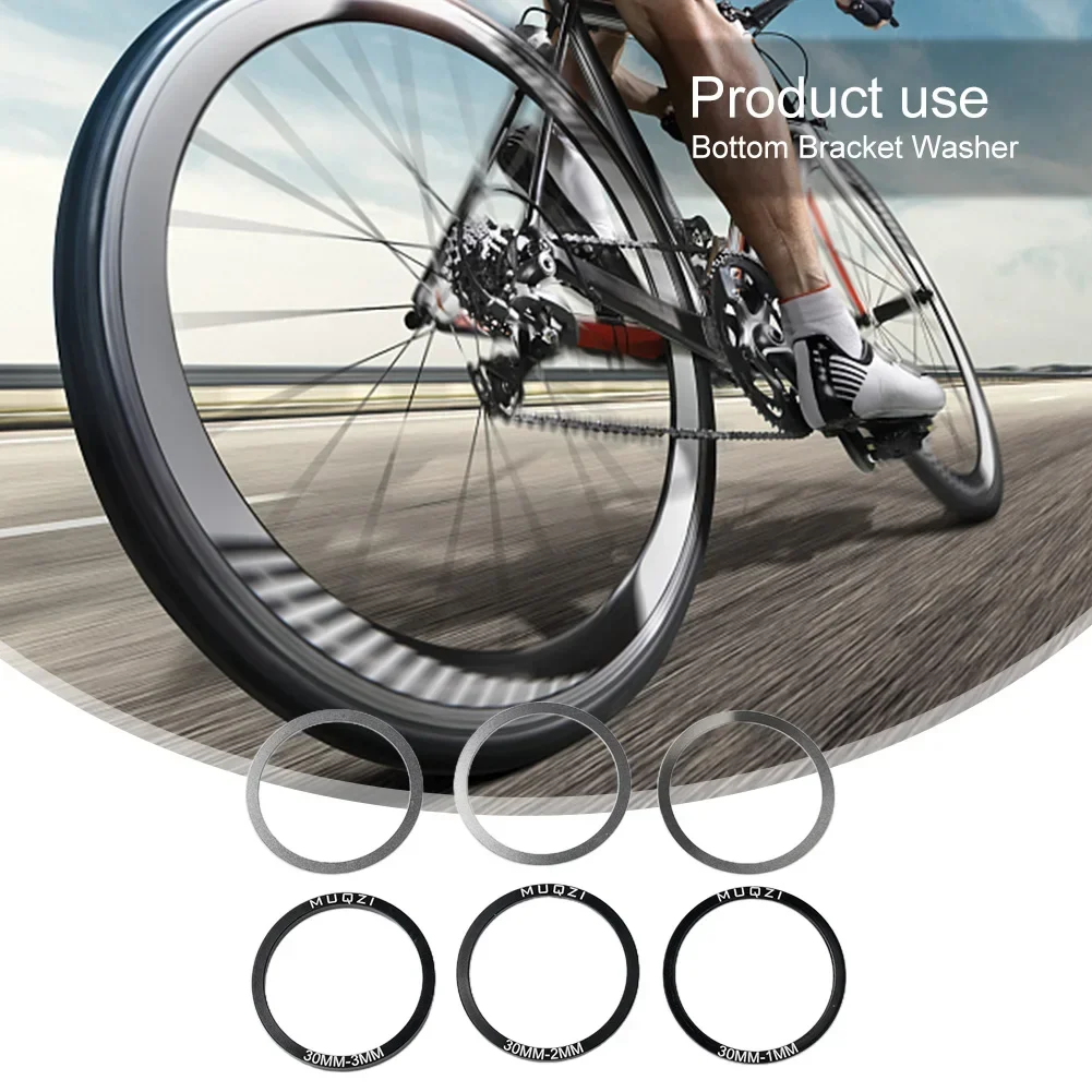 Bicycle bottom bracket washer Bike Gasket Bottom Bracket Washer 30mm Crankset Shim Stainless Steel Washer 24mm 29mm For BB86/91/92/BB30/PF30