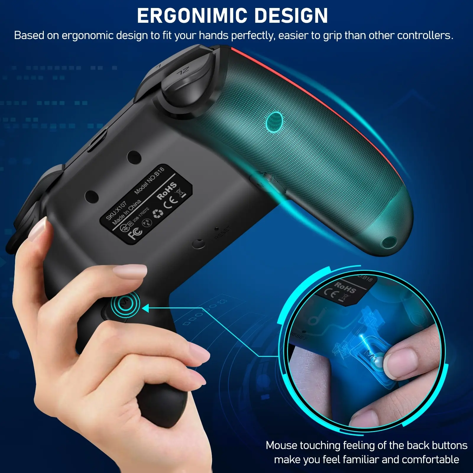Wireless Controller For Nintendo Switch OLED Console Pro
