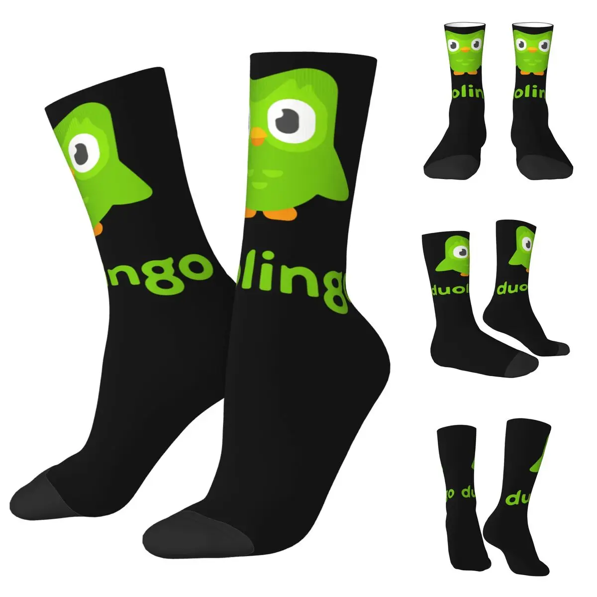 Duolingo Owl Duo Men Women Socks,Windproof Beautiful printing Suitable for all seasons Dressing Gifts