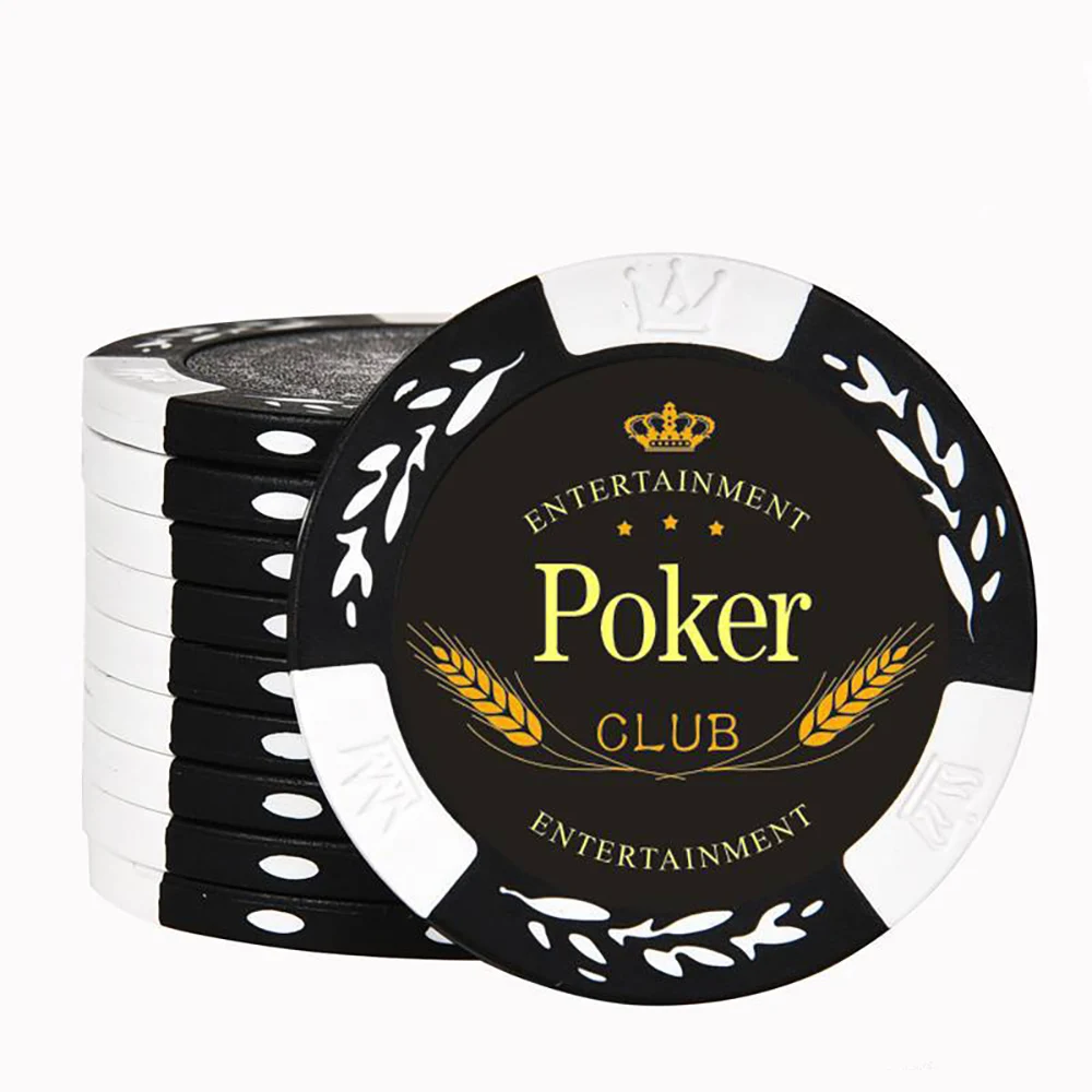 10PCS Poker Chips Reward Coins Blank Poker Chips Texas Hold\'em Poker Entertainment Chips Game Coins