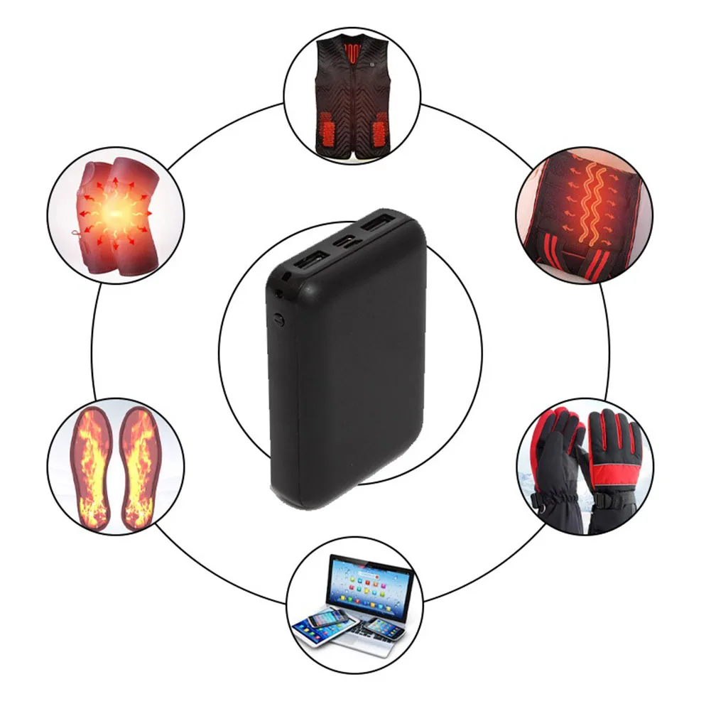 10000 Mah Large Capacity 5V2A Mobile Power Supply USB Interface Power Bank For Mobile Phones Heated Glove Vest Fast Charging