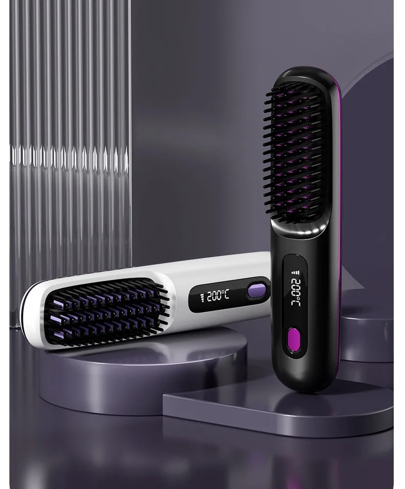 Hot Comb Hair Straightener Electric Negative Ions Hot Comb 3 Setting Smoothing 5