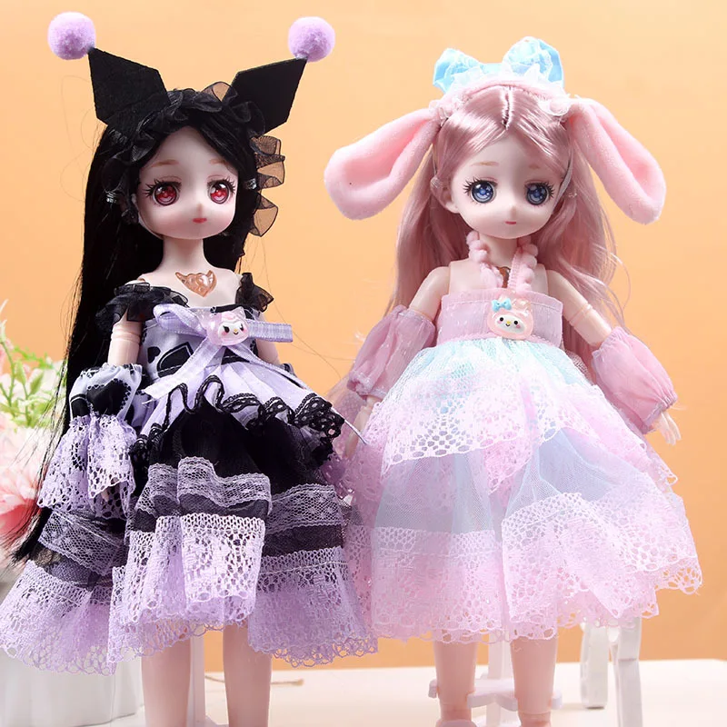 30cm New 1/6 Girl Princess Doll Set 23 Joints Movable 30cm Bjd Doll with Clothes Princess Dress Dolls Girls Birthday Gift Toys 4