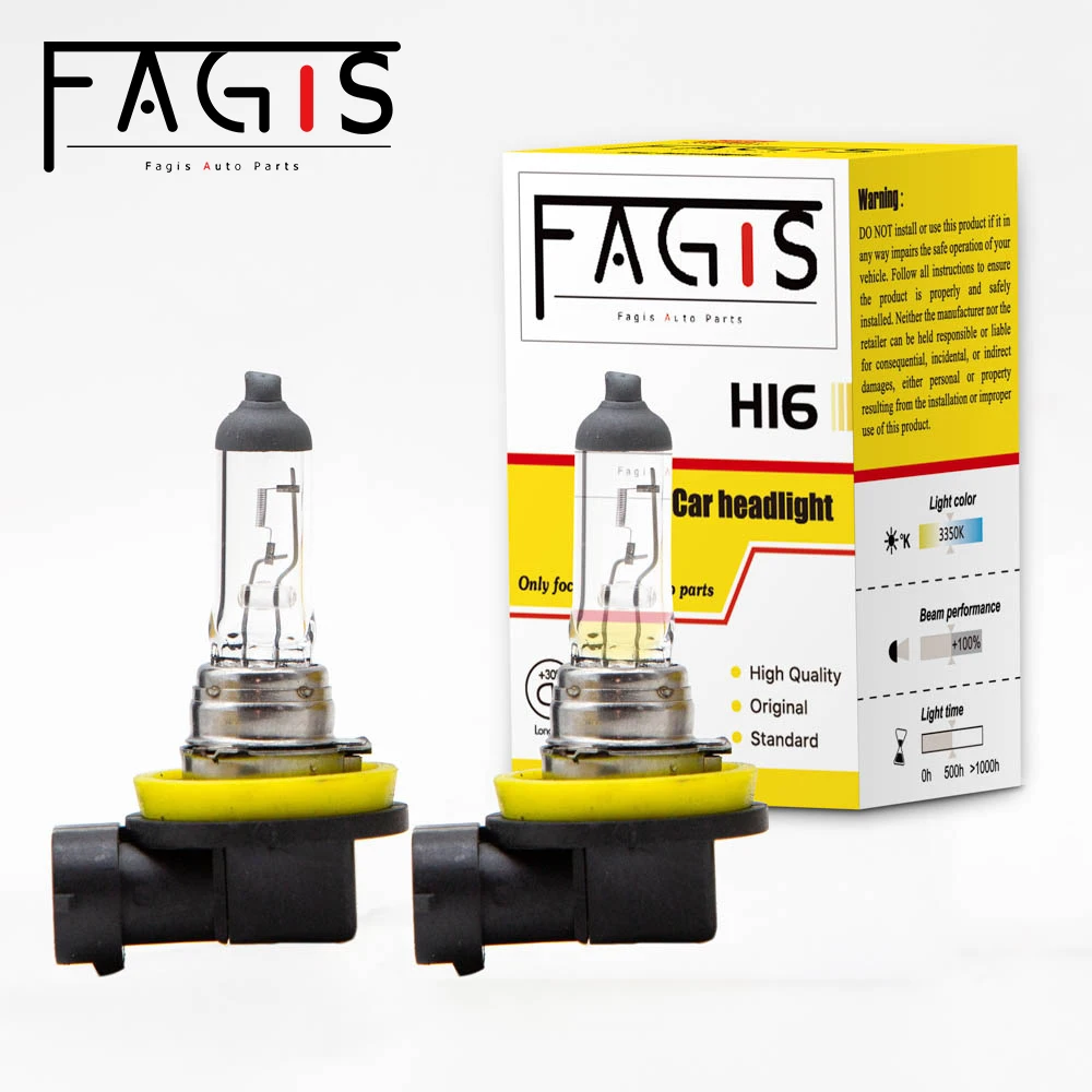 2 Pcs H16 12V 19W 3350K Warm White Auto Light Original Line Spare Parts Fog Lamp Car Bulb Halogen Light For Toyota Lexus led light led bulb led fog light fog and headlight bulbs