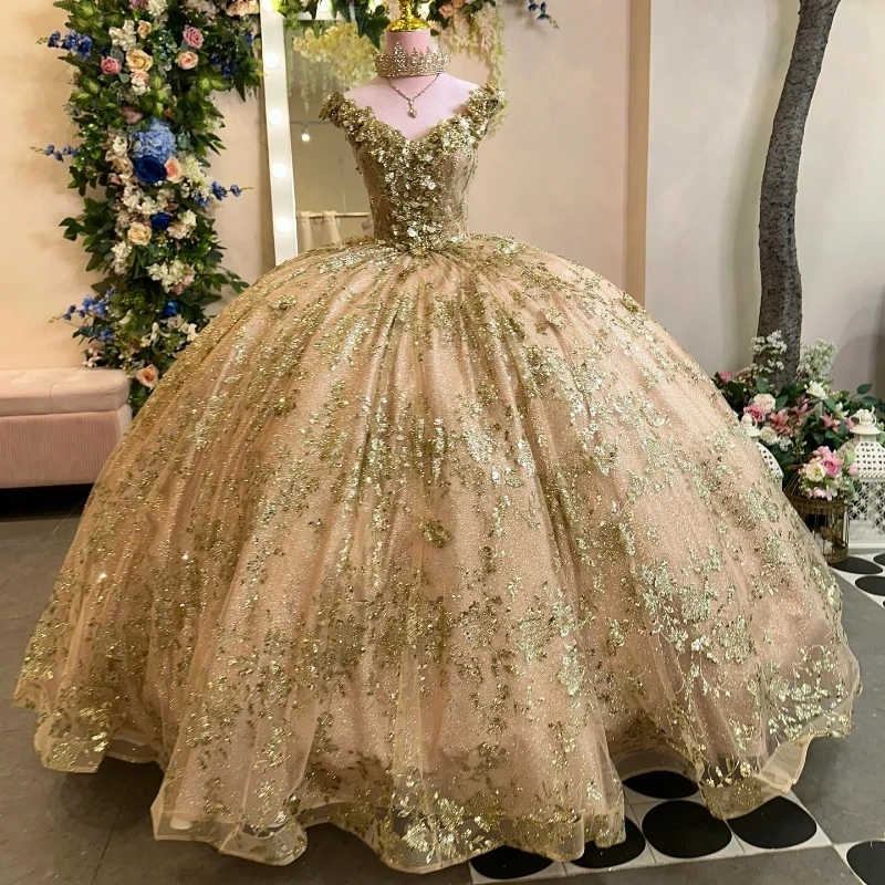 birthday bling dress Ball Gown Quinceanera Applique Bead Party Sweet Vestidos De 15 Sequins Trend Collections 50rochie Metal Chain Backless Halter Color:French Blue