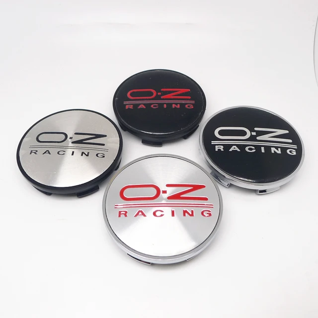 Sturdy Lot de 4 cache-moyeux pour OZ Racing 60 mm - Cache-moyeu central de  voiture - En plastique - Logo - Pièces automobiles (noir et rouge)