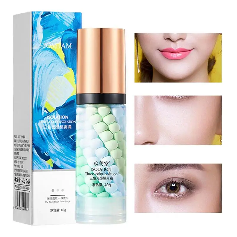 Pore Primer 1 step Tricolor Correcting Facial Serums Face Makeup Primer
