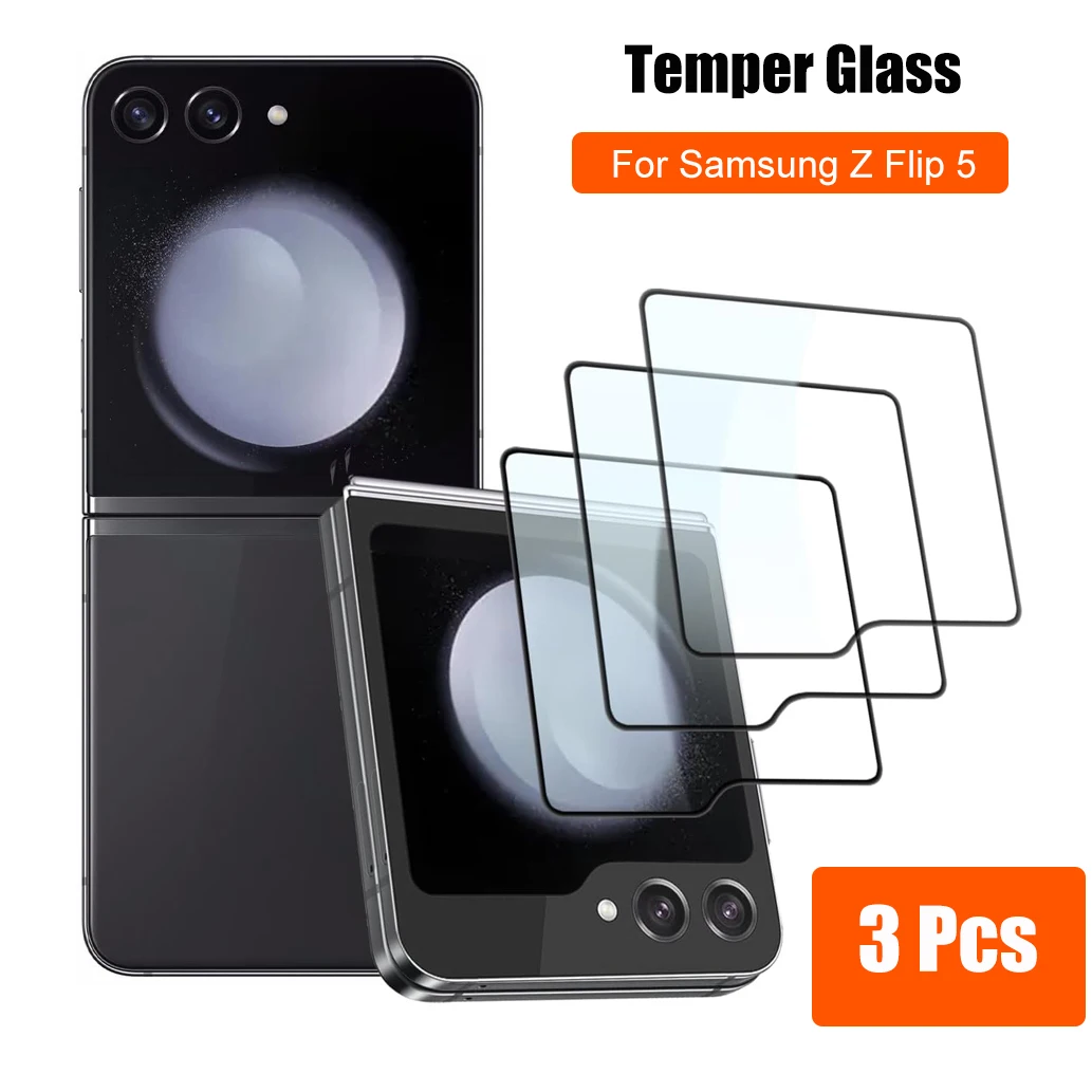 Pellicola Salvaschermo Esterna 3 Pezzi Per Samsung Galaxy Z Flip 5 Vetro Temperato Ad Alta Trasparenza Per Samsung Z Flip 5 Zflip 5 Z Flip5 Film