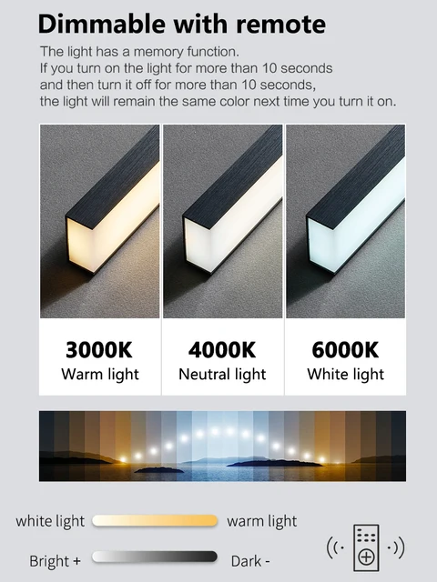Lámpara lineal moderna LED lapms iluminación de suspensión de techo luces de comedor adecuadas para restaurante cocina isla Bar 3