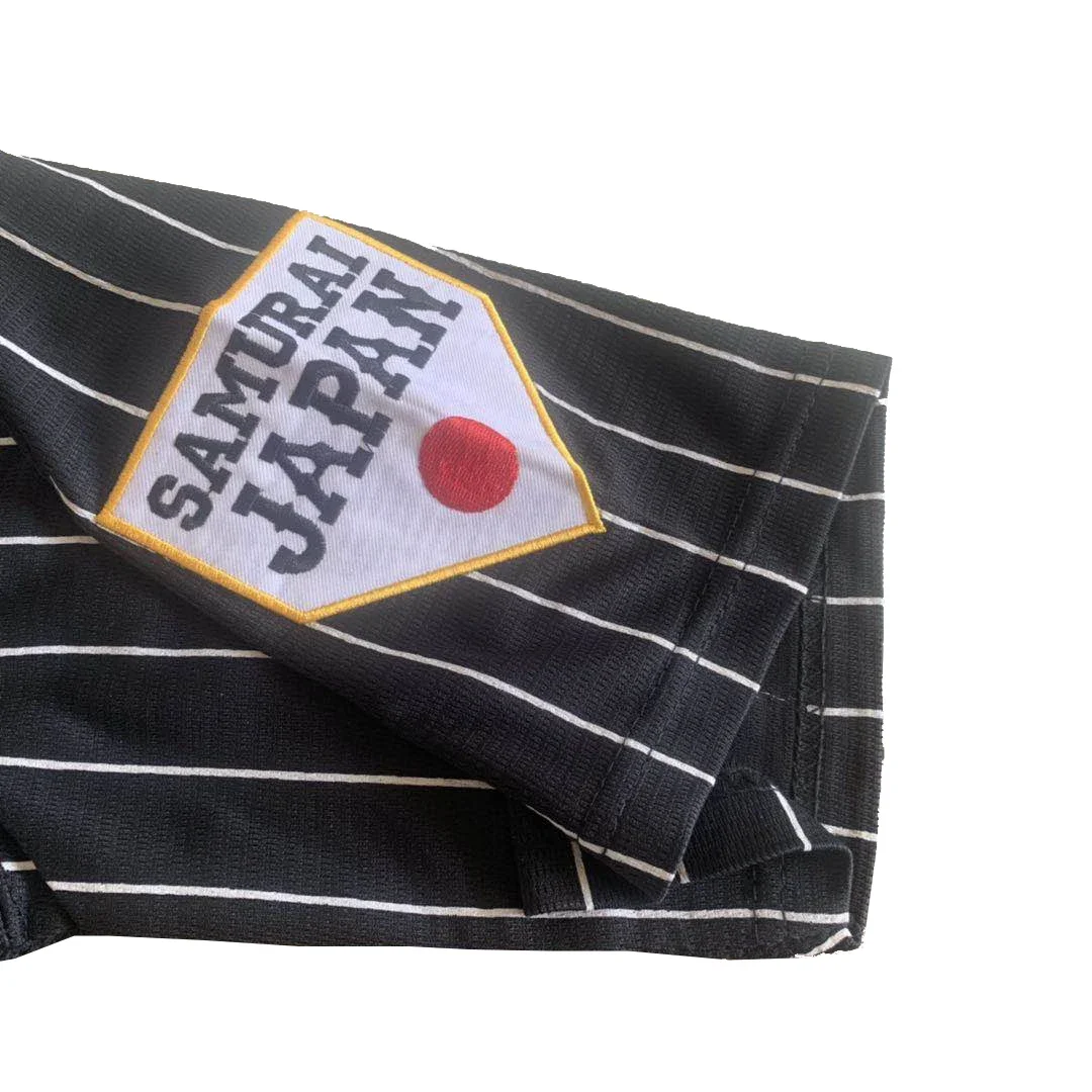 Baseball jerseys Japan OHTANI Jersey Sewing Embroidery Outdoor sportswear Cheap high-quality Hip Hop Black White stripe