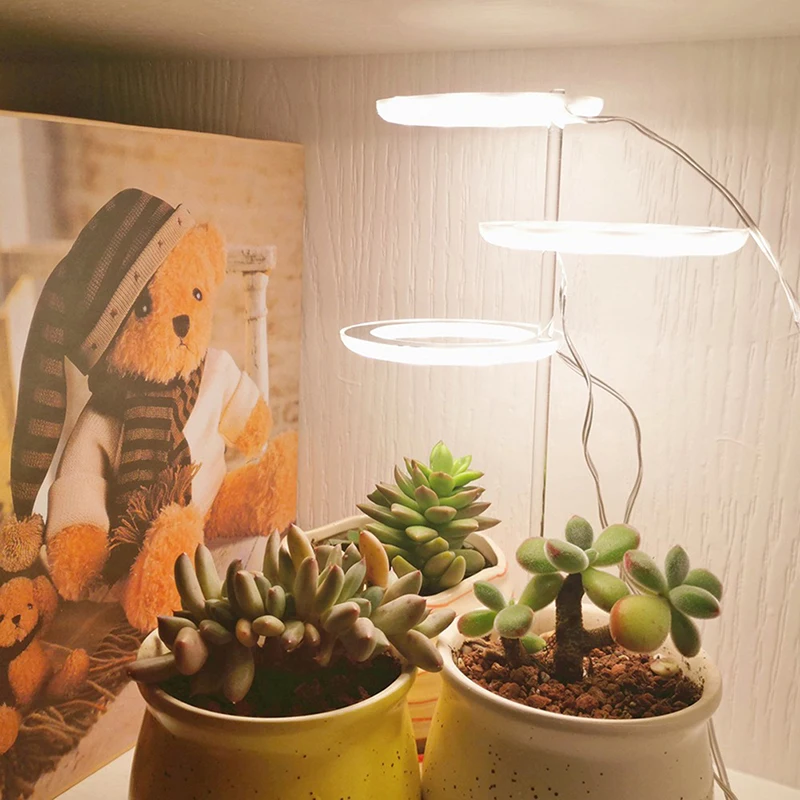 5V LED USB Plant Growth Light for Succulent Full Spectrum Plant Angel Ring Light Succulent Indoor Flower Greenhouse Seedling