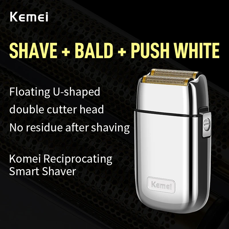 Kemei Tx1 Rechargeable Metal Housing Pro Electric Shaver For Men Hair Beard Electric Razor Bald Shaving Machine Finishing Fade 6