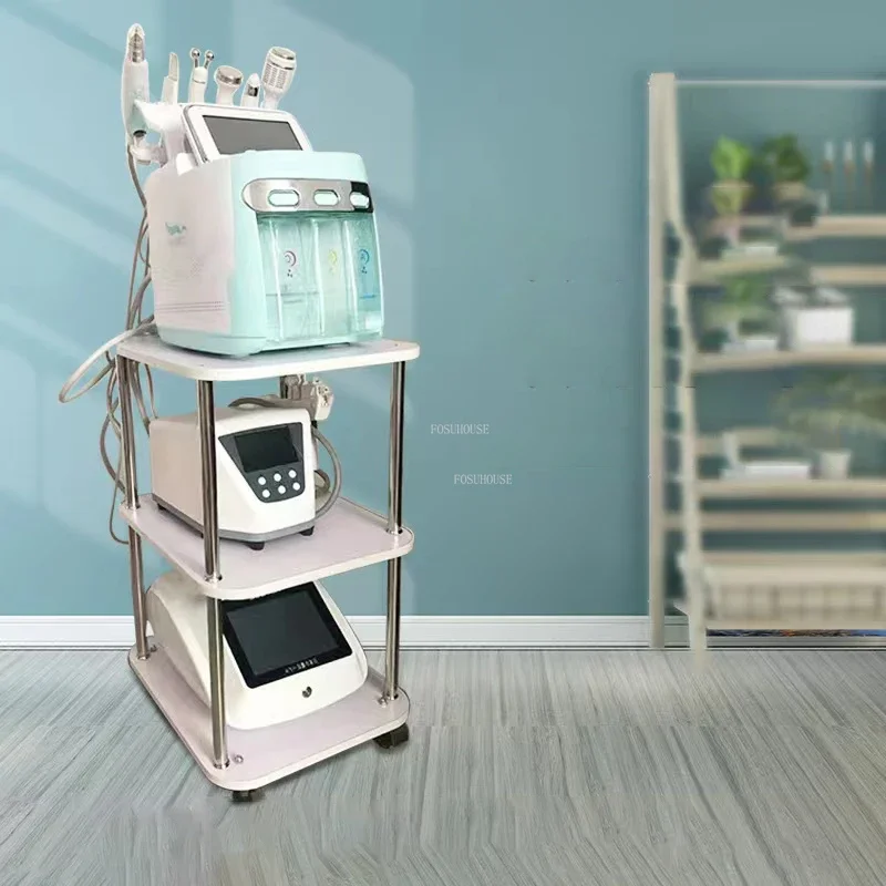 Light Luxury Acrylic Salon Trolleys Beauty Salon Tool Trolley Modern Furniture Simple Home Multi-layer Rack with Wheels multi layer storage trolley