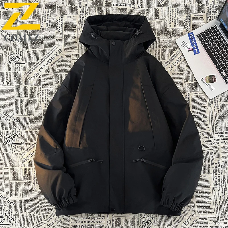 ​Men 3-in-1 Thickened Puffer Jacket Winter Thermal Parka Outerwear Windproof Fleece Lining  Windbreaker Detachable Hood​ Coat