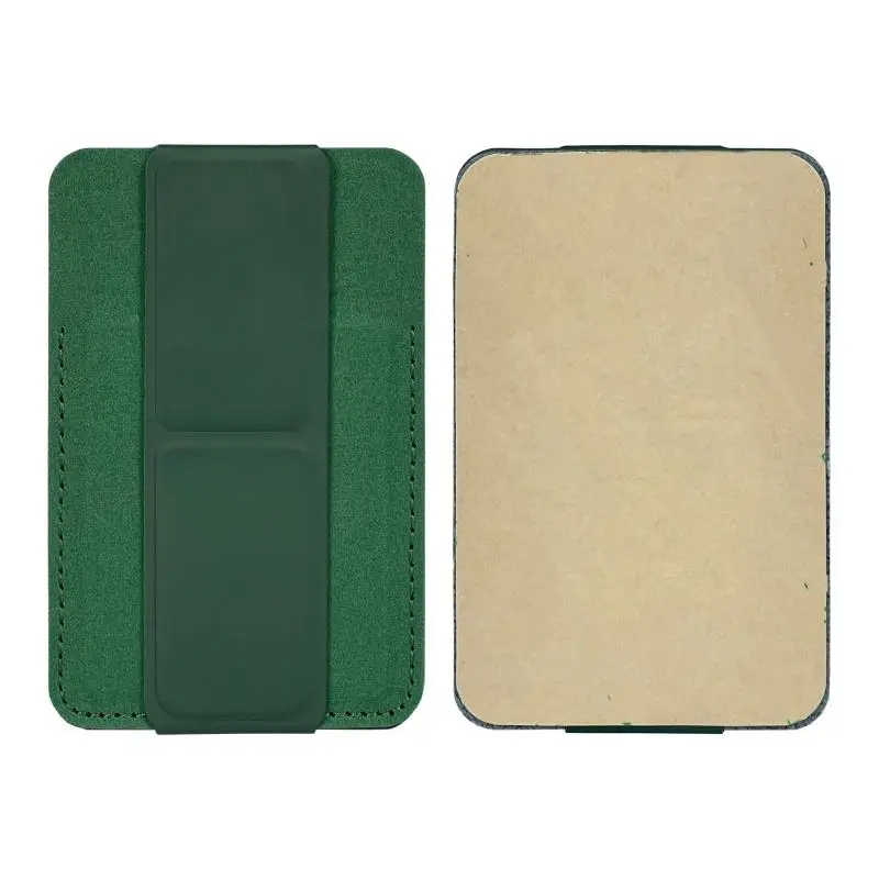Dual Function Phone Wallet with Adhesive Card Holder and Folding Kickstand