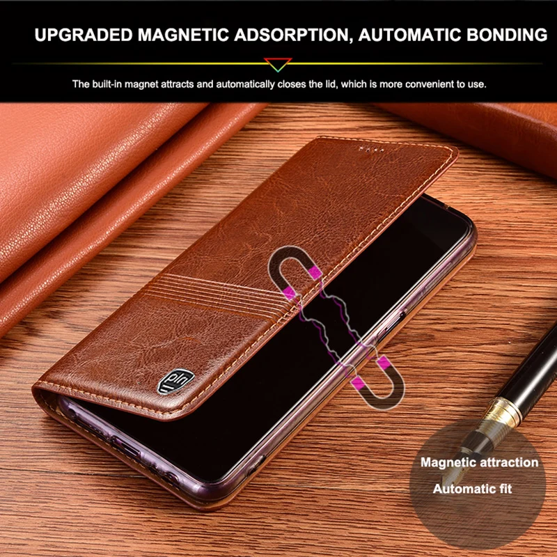 Luxury Genuine Leather Case for XiaoMi Redmi 5 6 7 8 9 5A 6A 7A 8A 9i 9C 9A 9T 9AT Phone Flip Cover With Card Slots