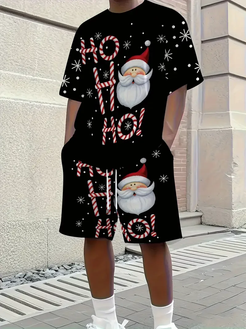 Christmas 3D Print Tracksuit Santa Claus Men Women Sportswear