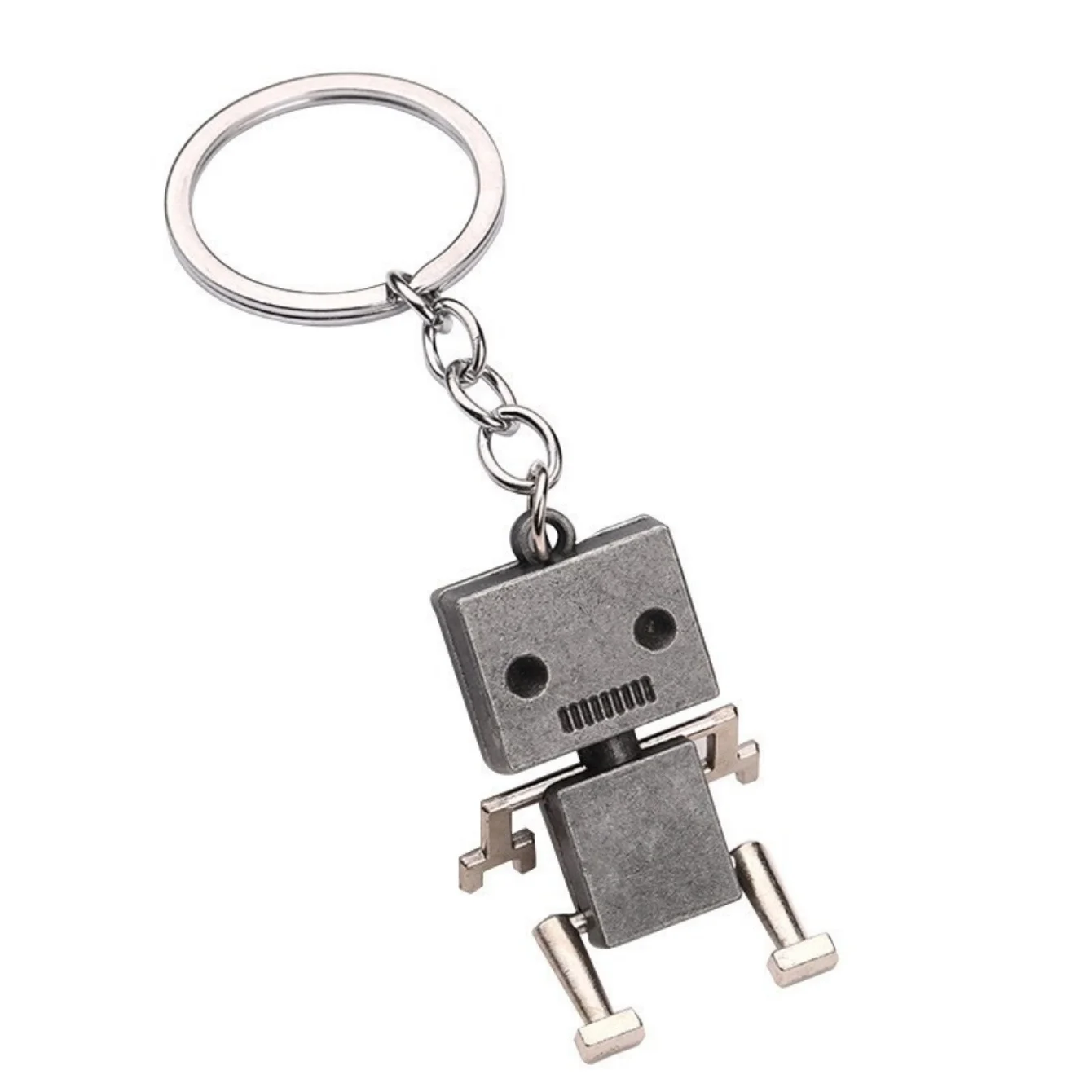 Creative Movable Robot Keychain Retro Simple Cute Cartoon Pendant Keychain 1pc