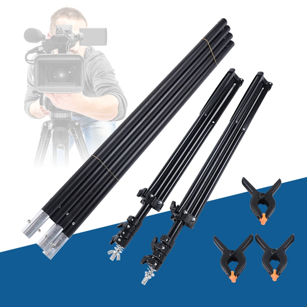 

2*3 Photography Studio Adjustable Background Support Stand Backdrop Crossbar kit 10 Ft Background Stand Photography Photo