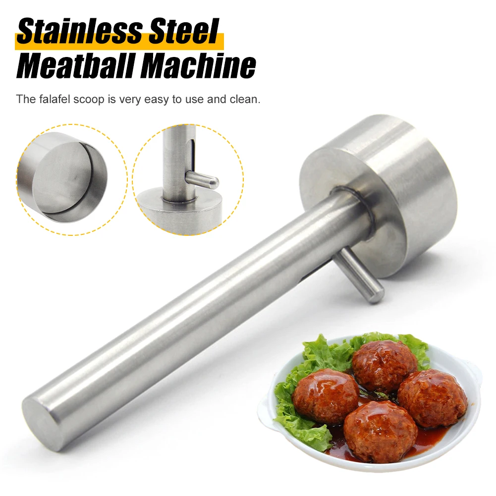 

Large Falafel Scoop Stainless Steel Falafel Maker Scoop Meatball Making Scoop Mold Meat Pressing Tool Meatball Kitchen Gadgets