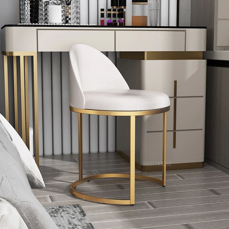Bedroom Makeup Stool Vanity Chair Nordic Furniture Living Room Chairs Backrest Dressing Stool Light Luxury Dressing Table Chair
