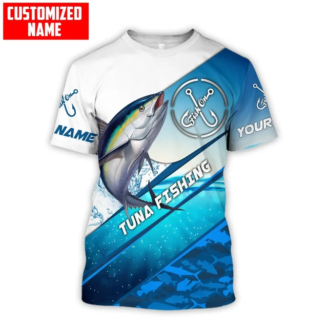 Short Sleeve Fishing T-shirts, Custom Fishing Shirt Name