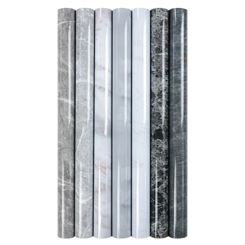 5m/Roll Waterproof Marble Wallpaper Contact Paper Wall Sticker Self Adhesive Bathroom Kitchen Countertop Home Decorative Film 5